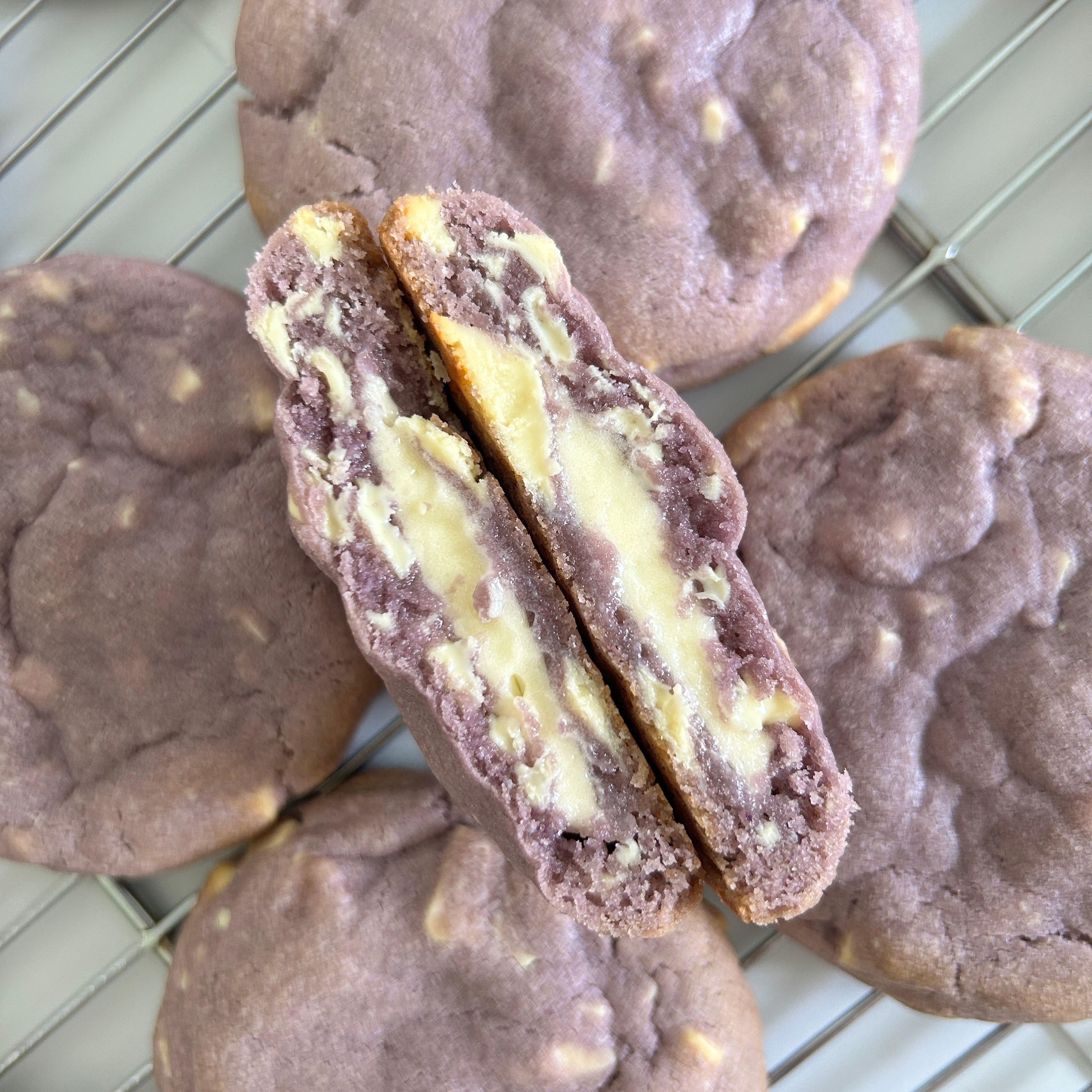 Ube Cream Cheese Cookies