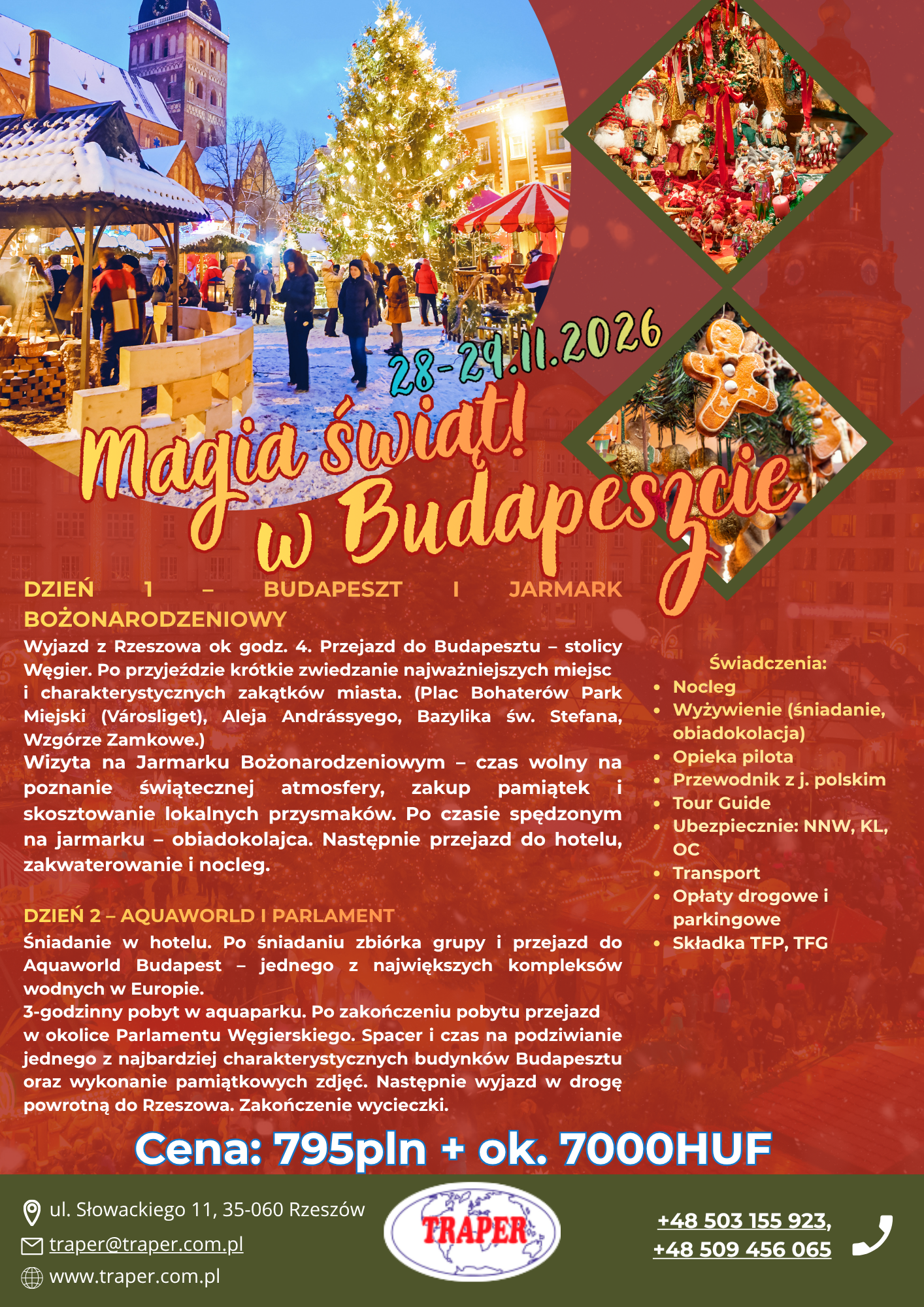 Świąteczny Jarmark w Budapeszcie podczas Andrzejek!
