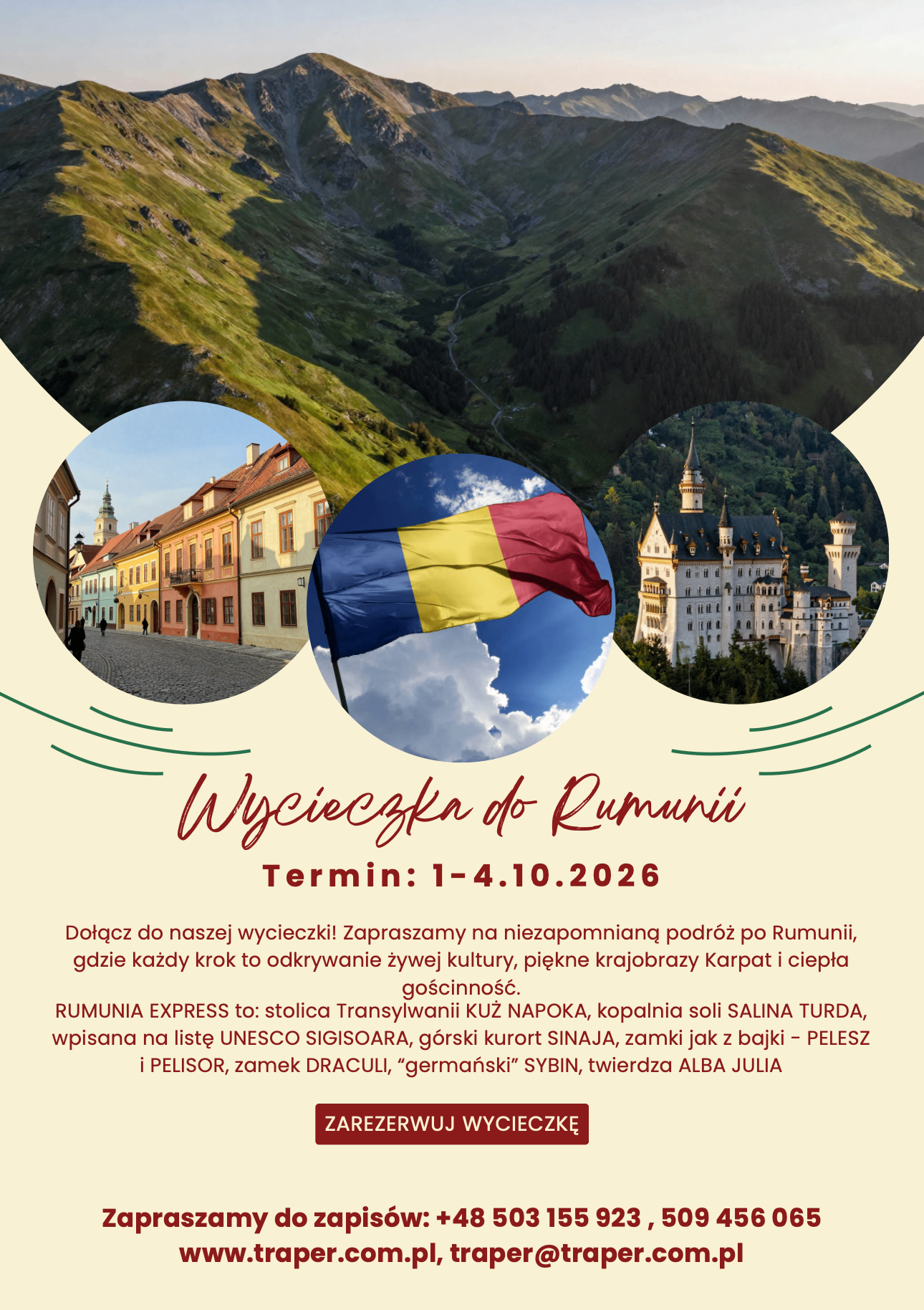 wycieczka do Rumunii Traper Rzeszów