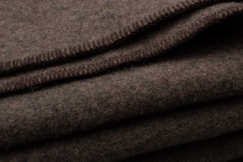 Dark Brown Virgin Wool Blanket