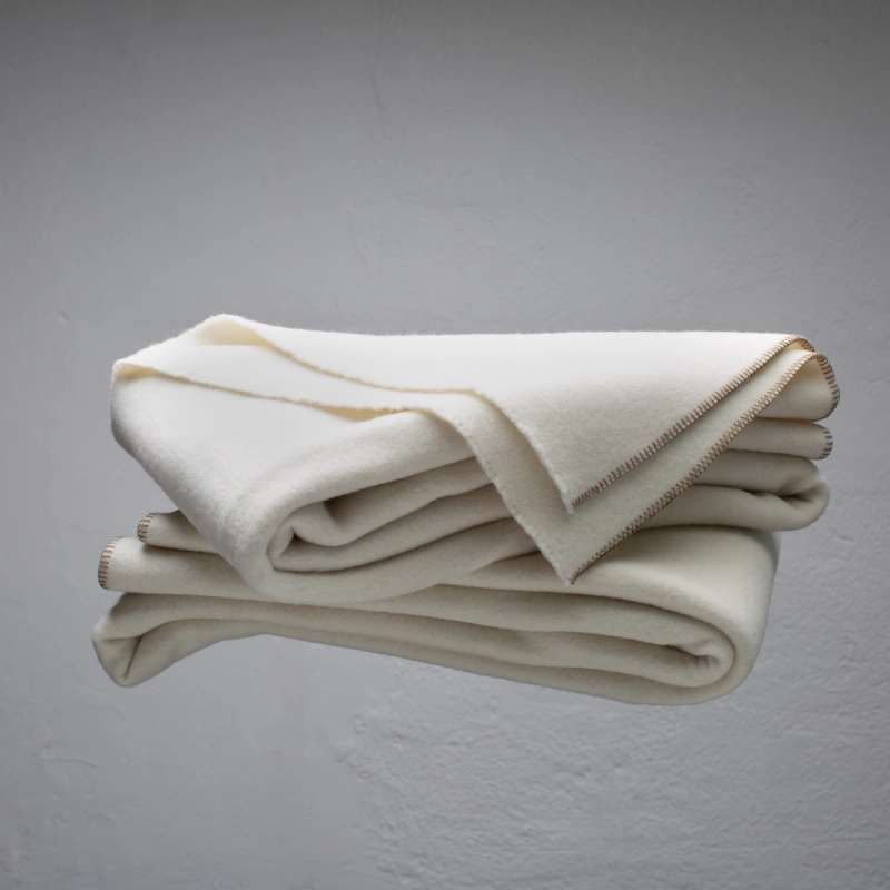 White Virgin Wool Blanket