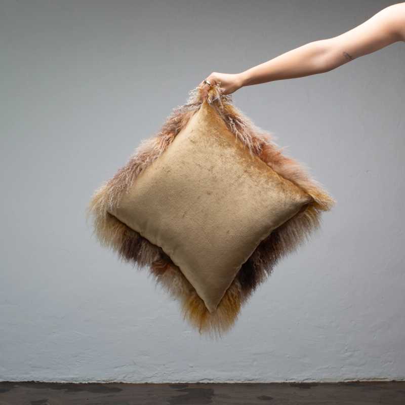 Spotted Mongolia Fur Cushions Model A