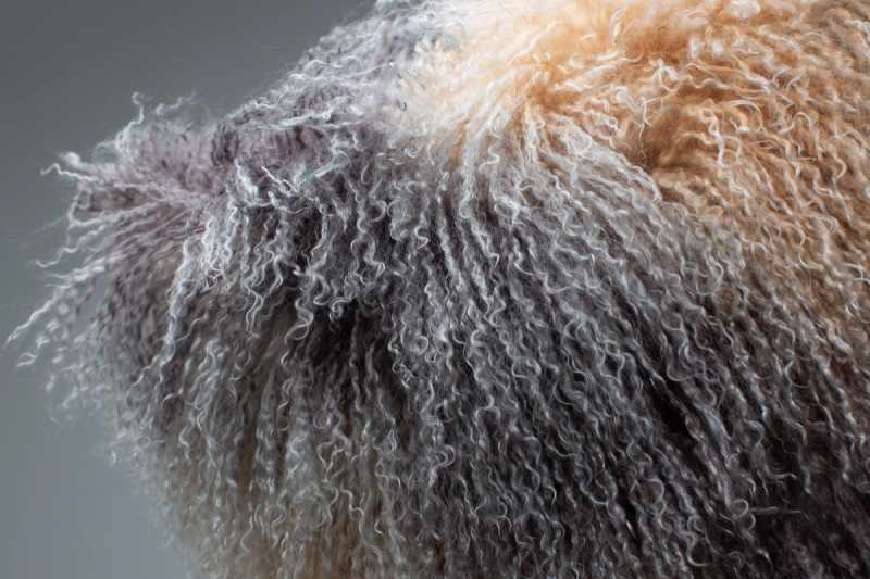Spotted Mongolia Fur Cushion Model C