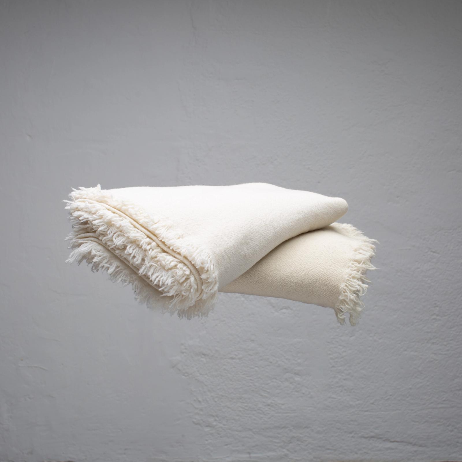 White Virgin Wool Plaid