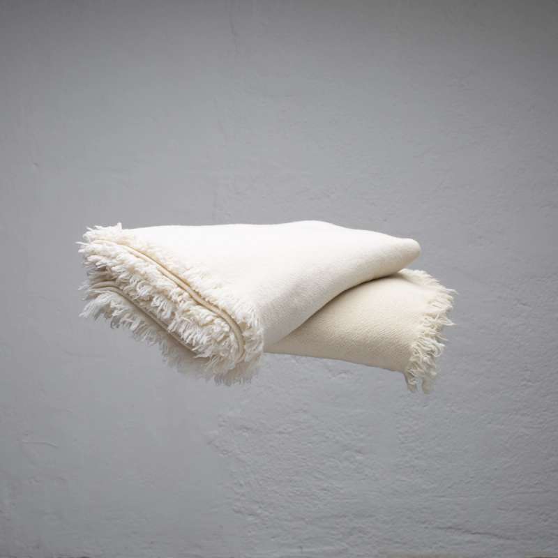 White Virgin Wool Plaid