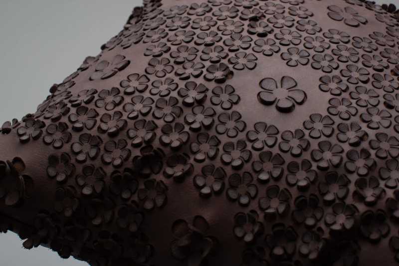 Dark Brown Leather Cushion