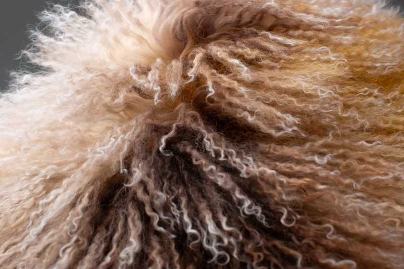 Spotted Mongolia Fur Cushion Model B