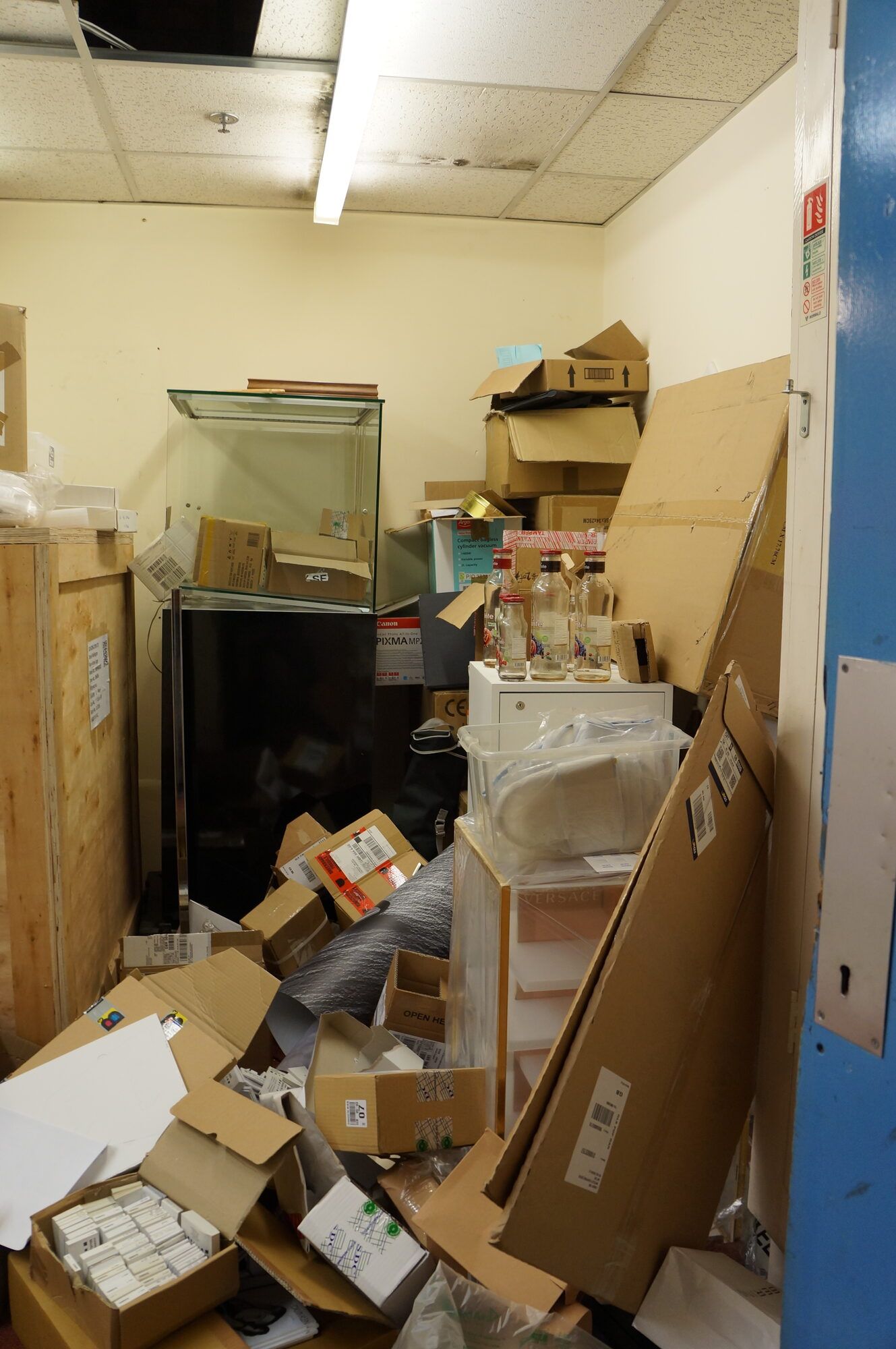 Stock Room Tidy-Up, before