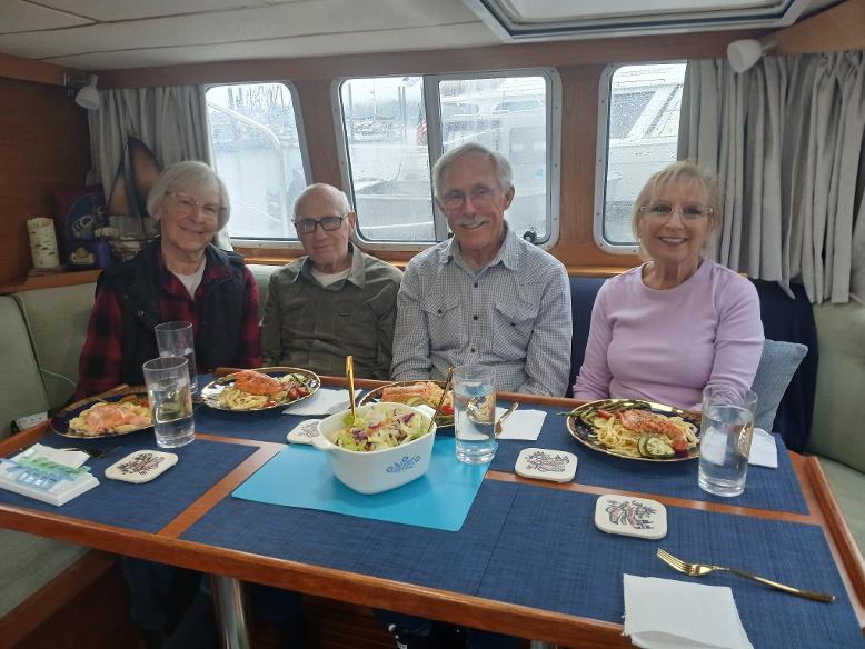 Dinner served in the Pilothouse