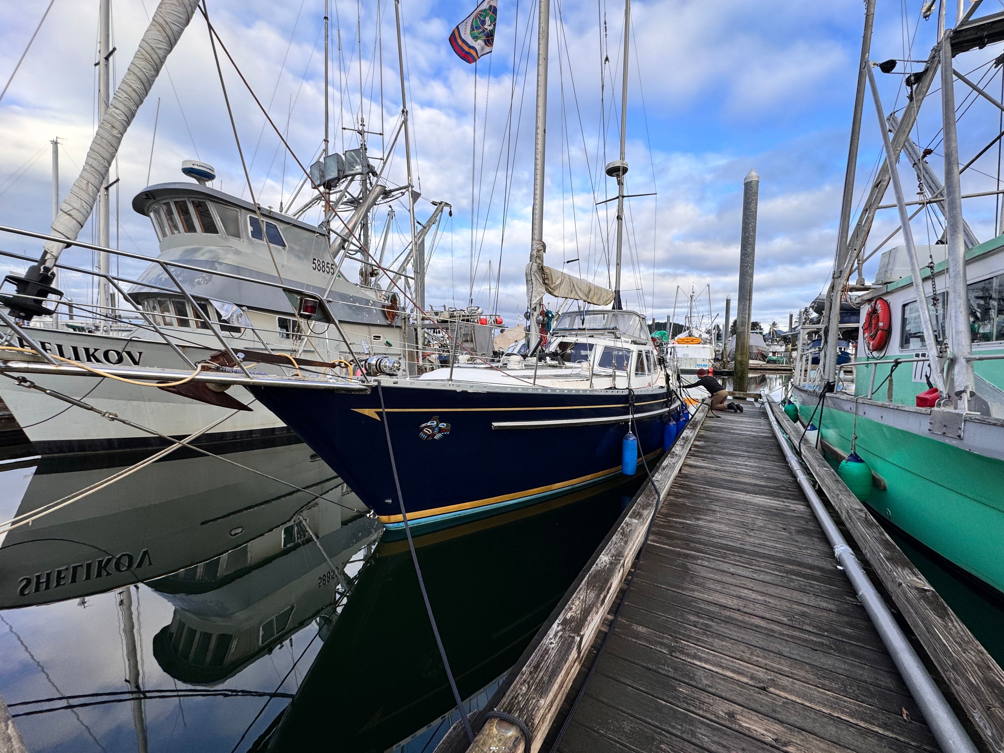Raven's Dance at the marina dock