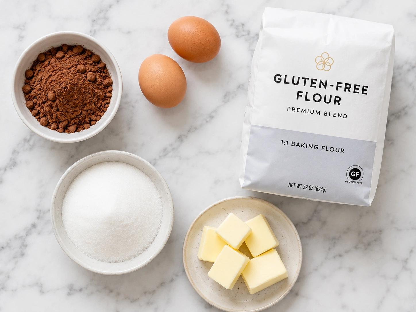 "Fudgy 5-ingredient gluten-free brownies on a plate, a quick and easy dessert hack for beginners."