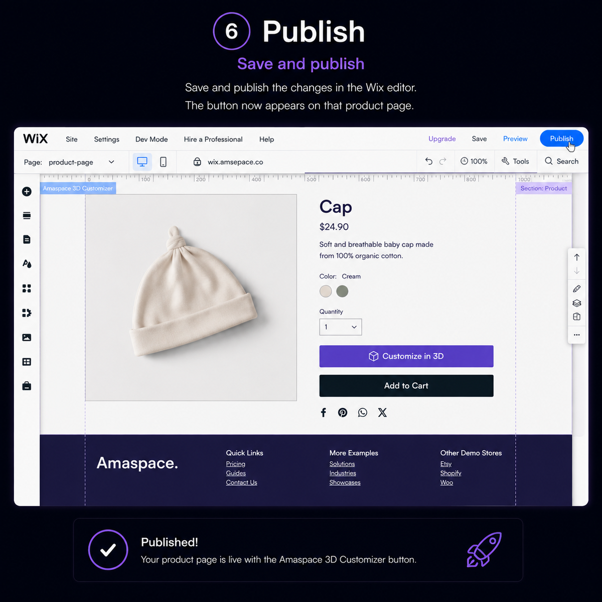 Save and publish
