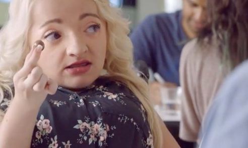 A Maltesers advertisement with a person with disability
