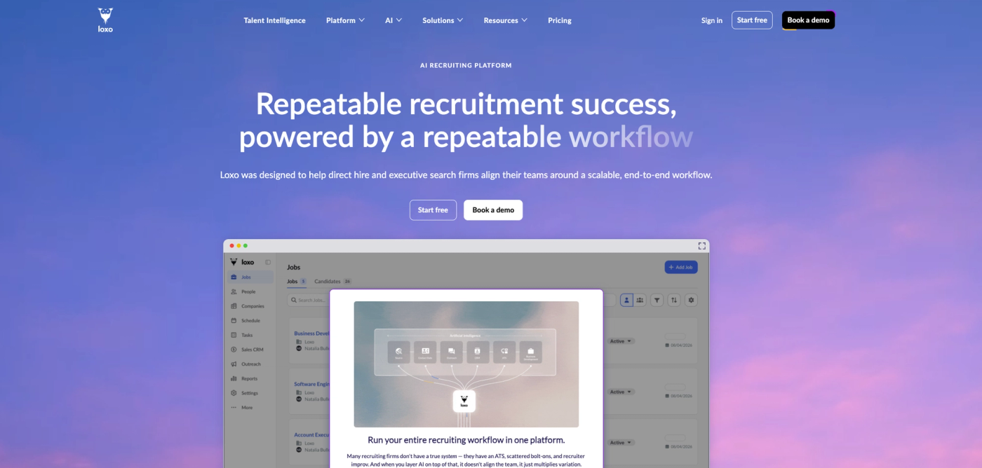 Loxo homepage