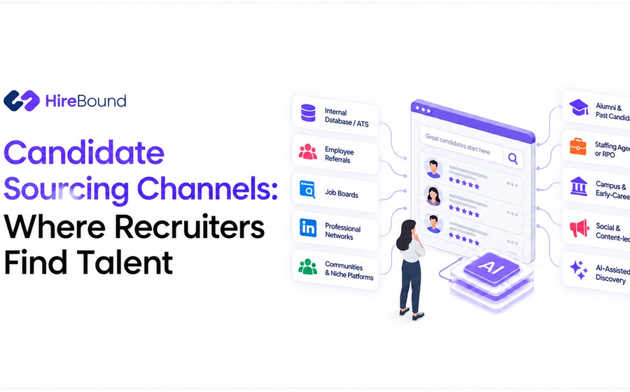 Recruiter comparing candidate sourcing channels for different hiring needs