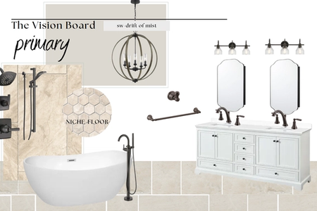 designer bathroom vision board