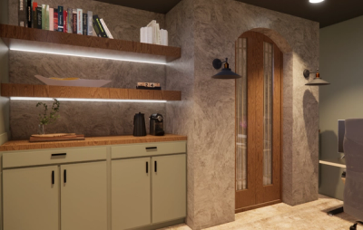 Moody Meets Modern — A Multi-Purpose Home Office Retreat - residential