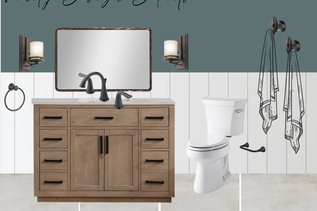we completed a full bathroom design with the custom storage solutions