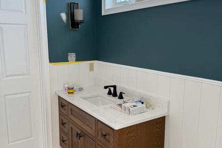 solid wood construction, custom vanity