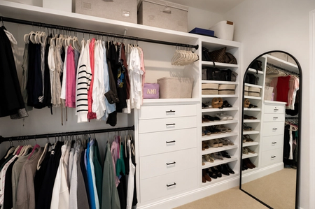 drawers and shelves