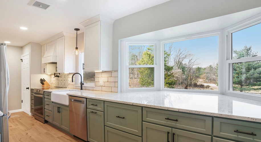 A TRANSITIONAL KITCHEN RENO — WHERE FARMHOUSE CHARM MEETS MODERN EASE interior design project showcase - Before and after transformation by Bonae Interiors
