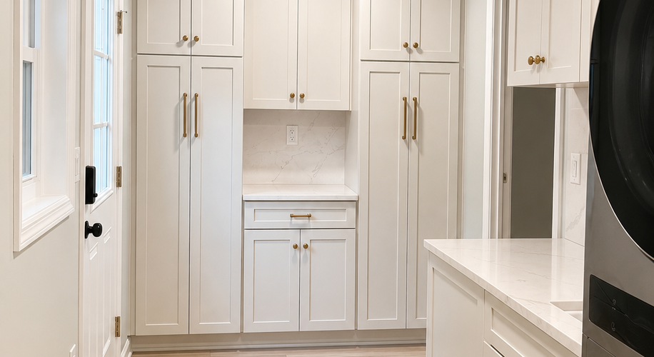 FROM UTILITY ROOM TO ORGANIZED RETREAT interior design project showcase - Before and after transformation by Bonae Interiors