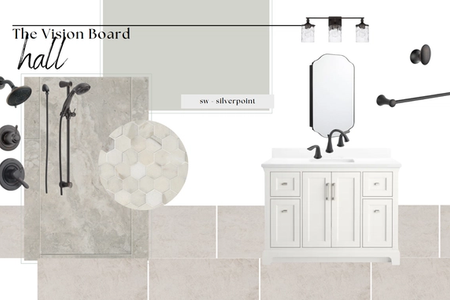 designer vision board for bathroom
