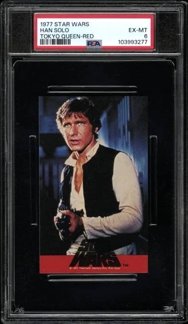 1977 STAR WARS Han Solo Tokyo Queen Red PSA 6 20th Century Fox Licensed RARE front