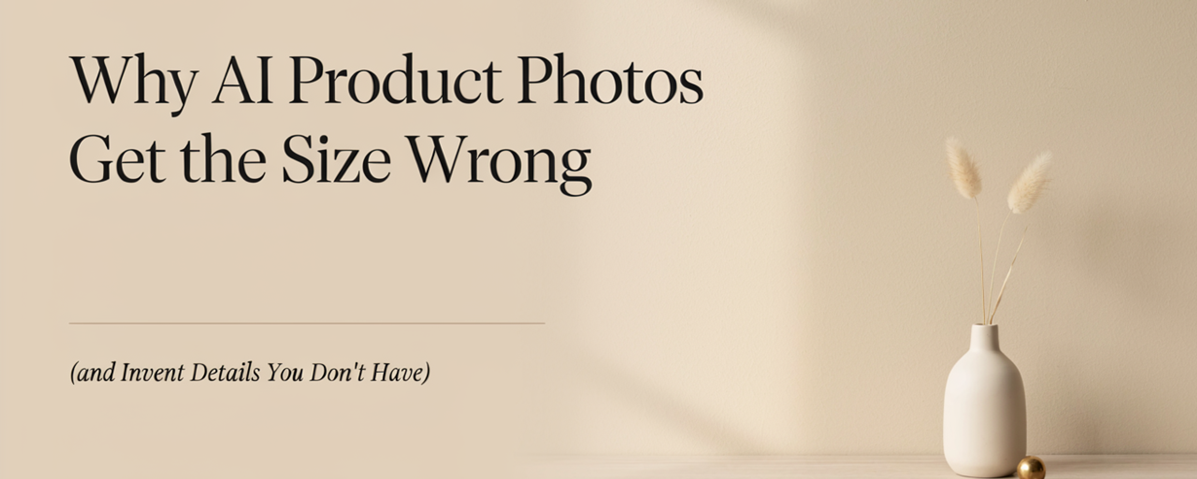 Why AI Product Photos Get the Size Wrong (and Invent Details You Don't Have)