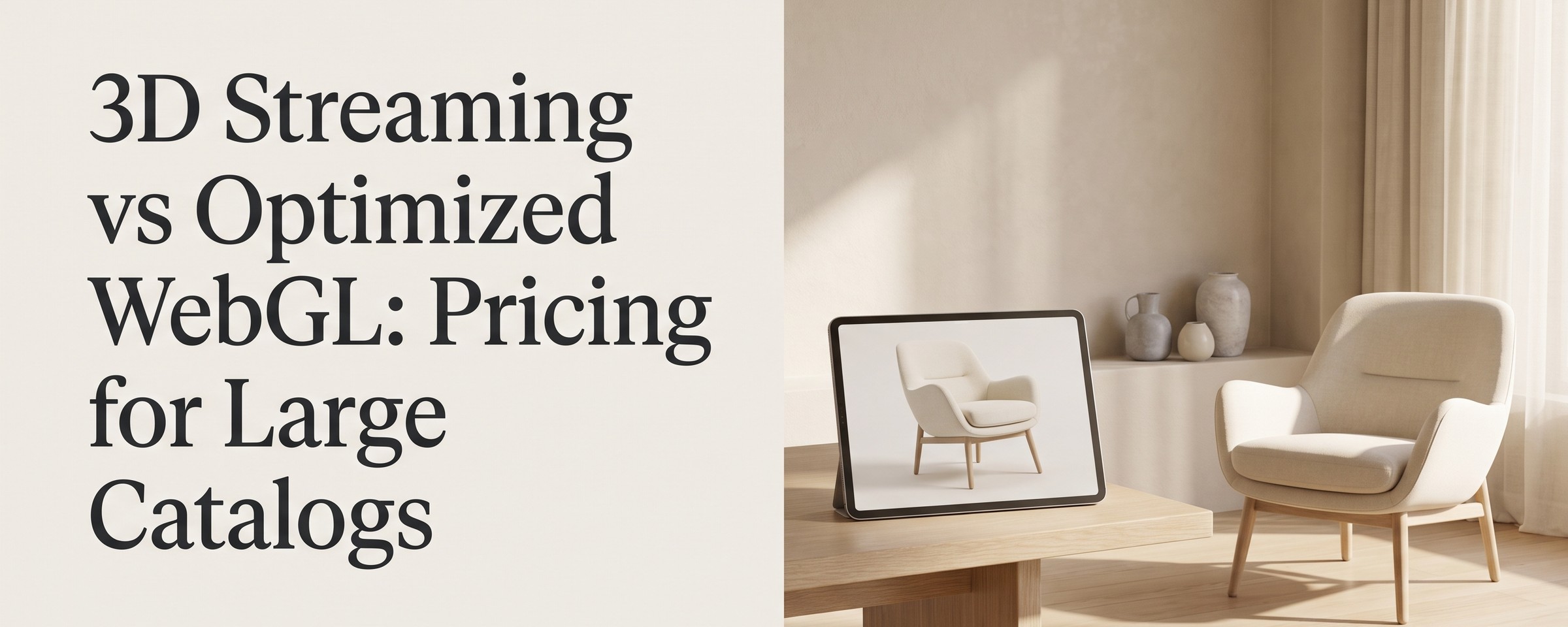 3D Streaming vs Optimized WebGL: Pricing for Large Catalogs