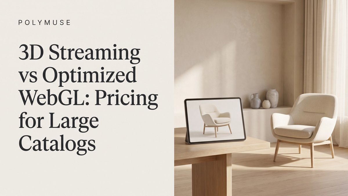 3D Streaming vs Optimized WebGL: Pricing for Large Catalogs