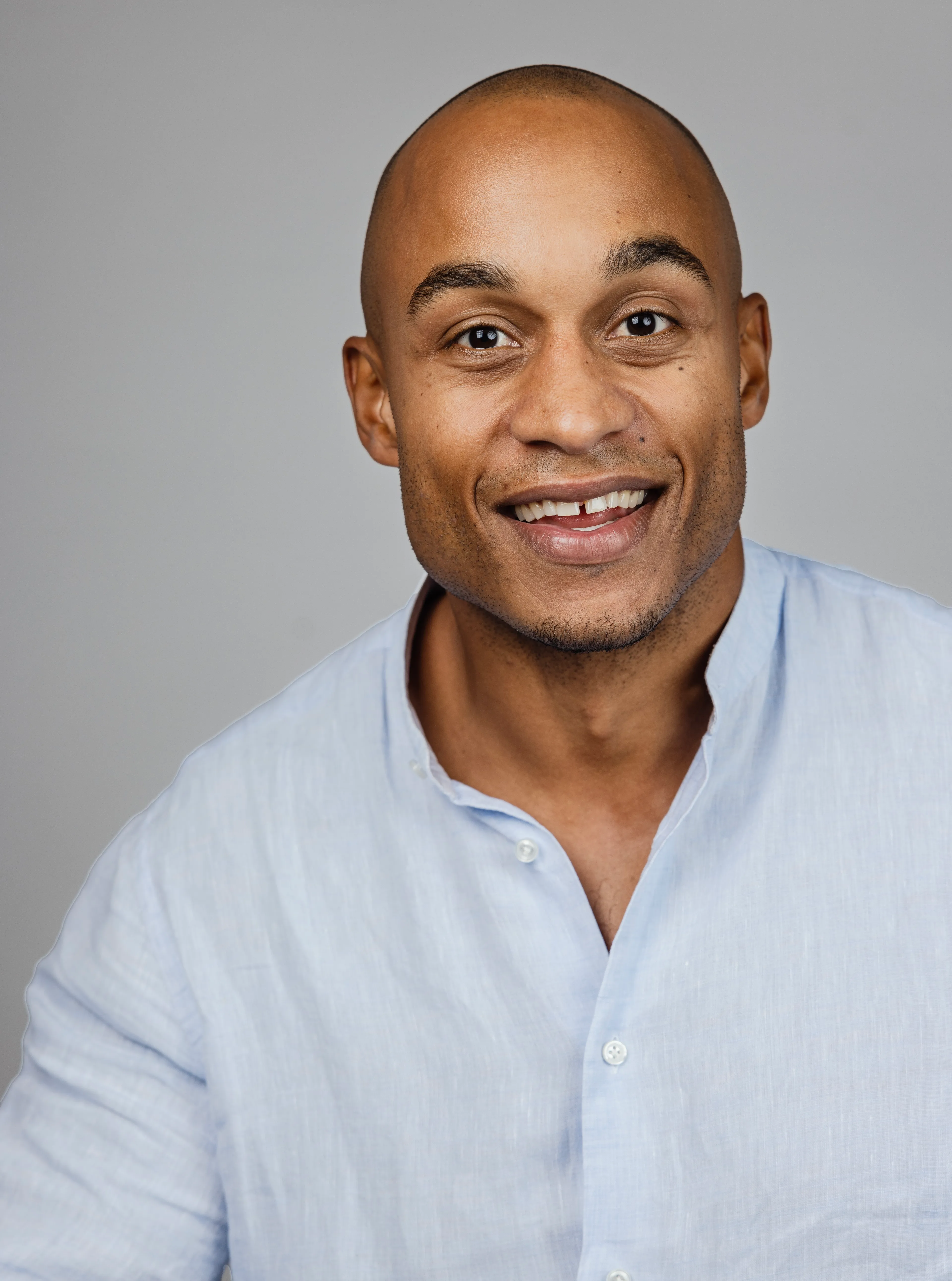 Man wearing a white shirt.