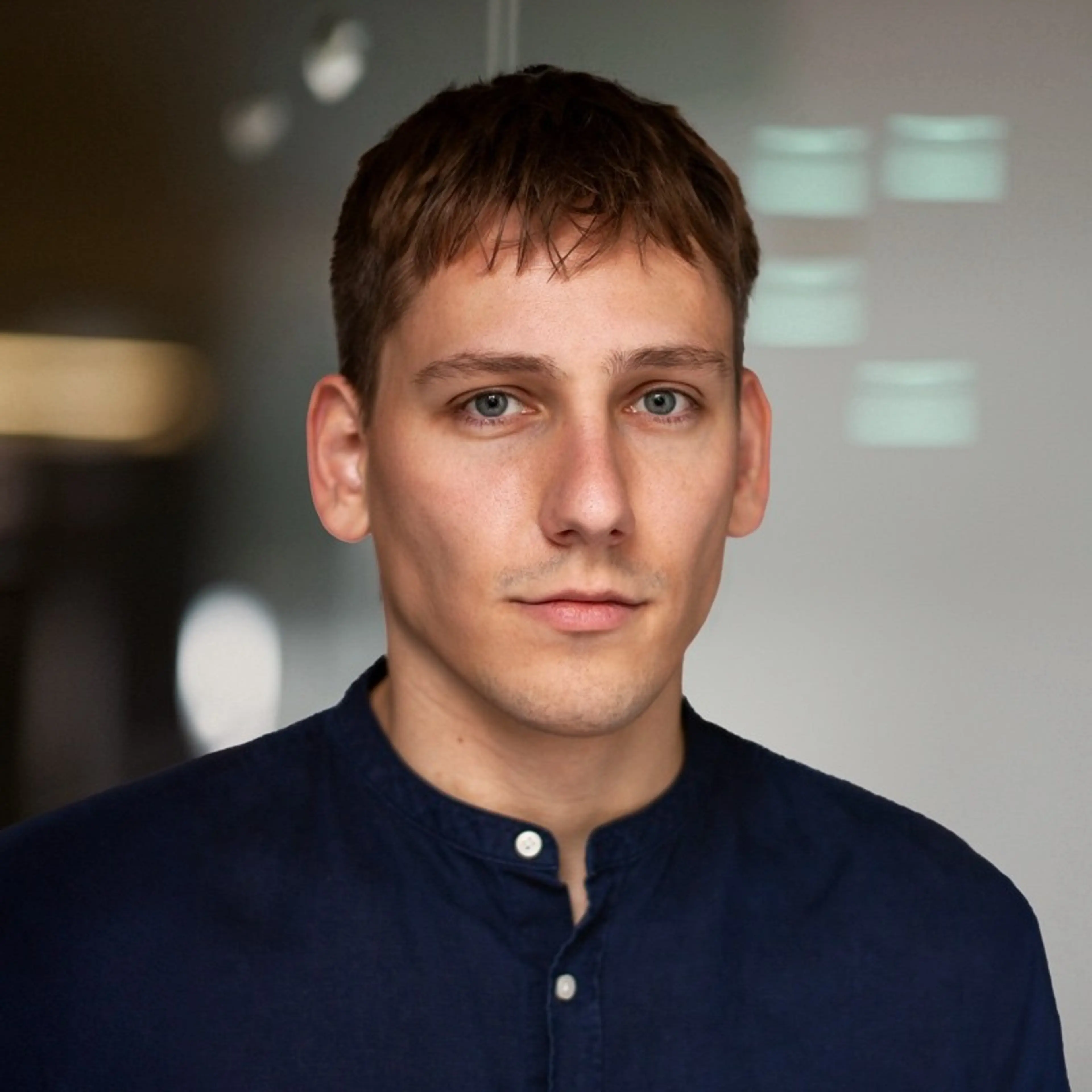 Man with black shirt