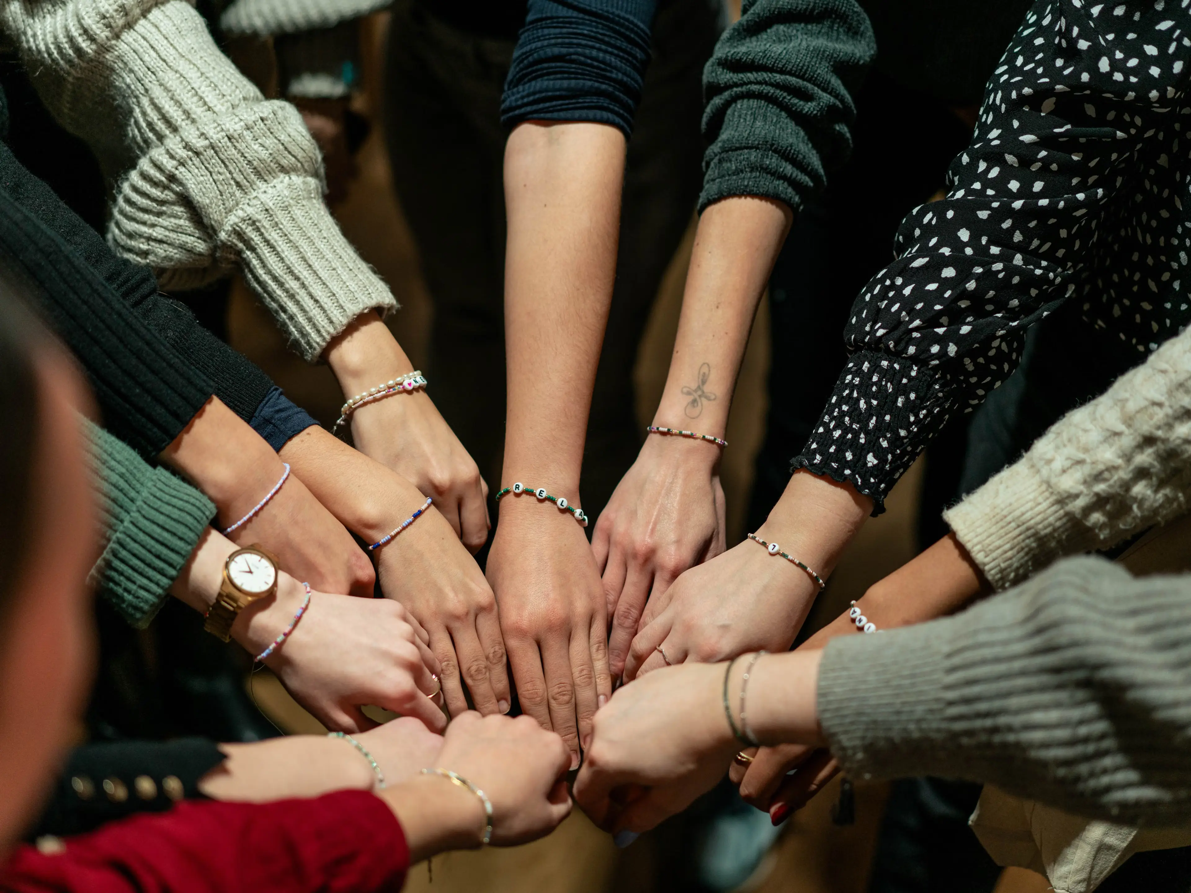 all hands together