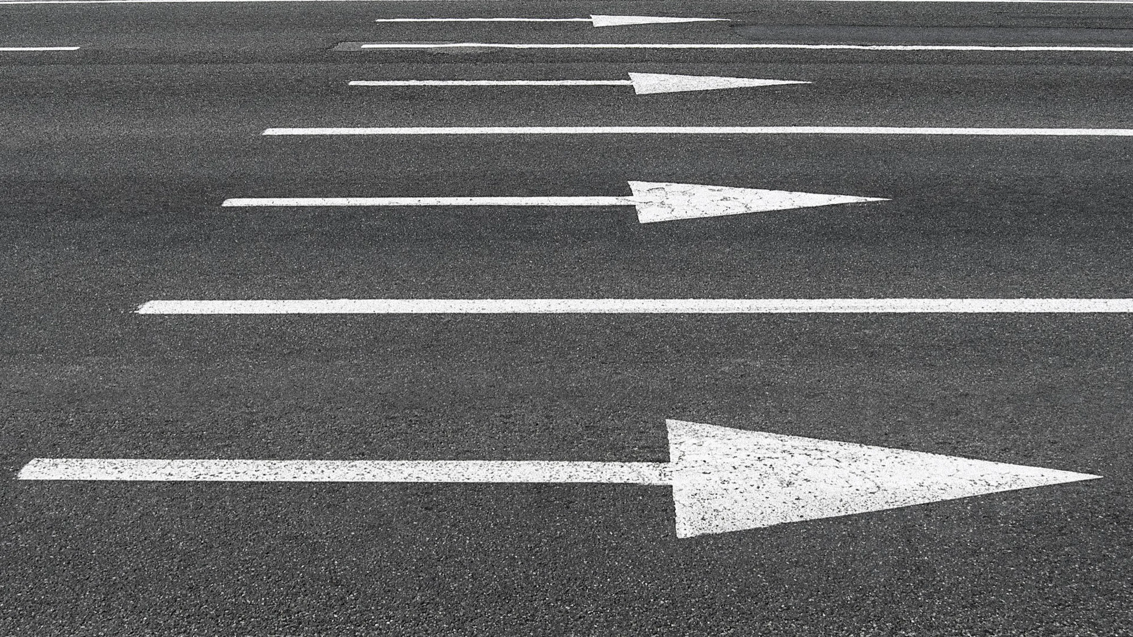 road arrows on a street