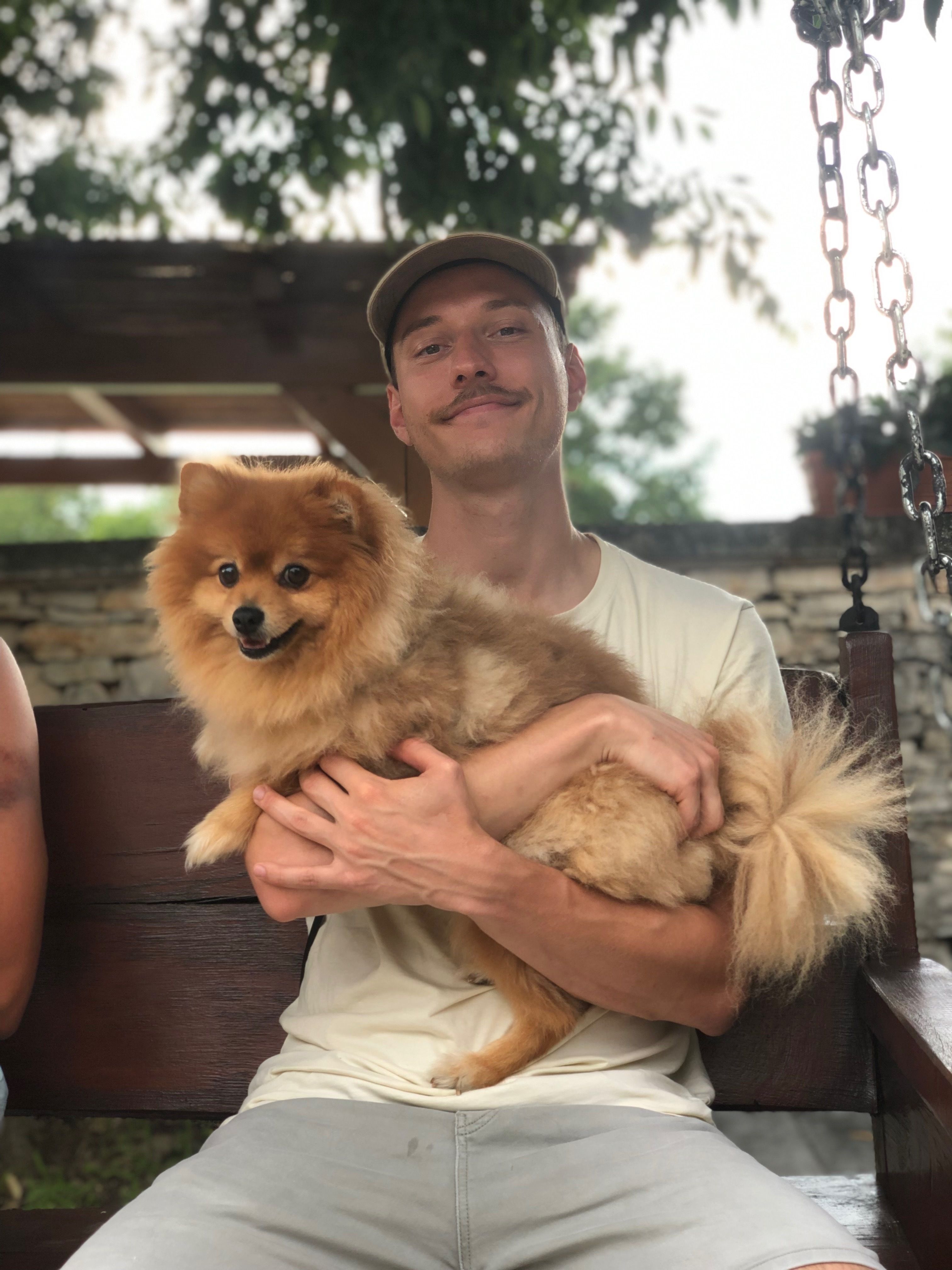 Man with dog