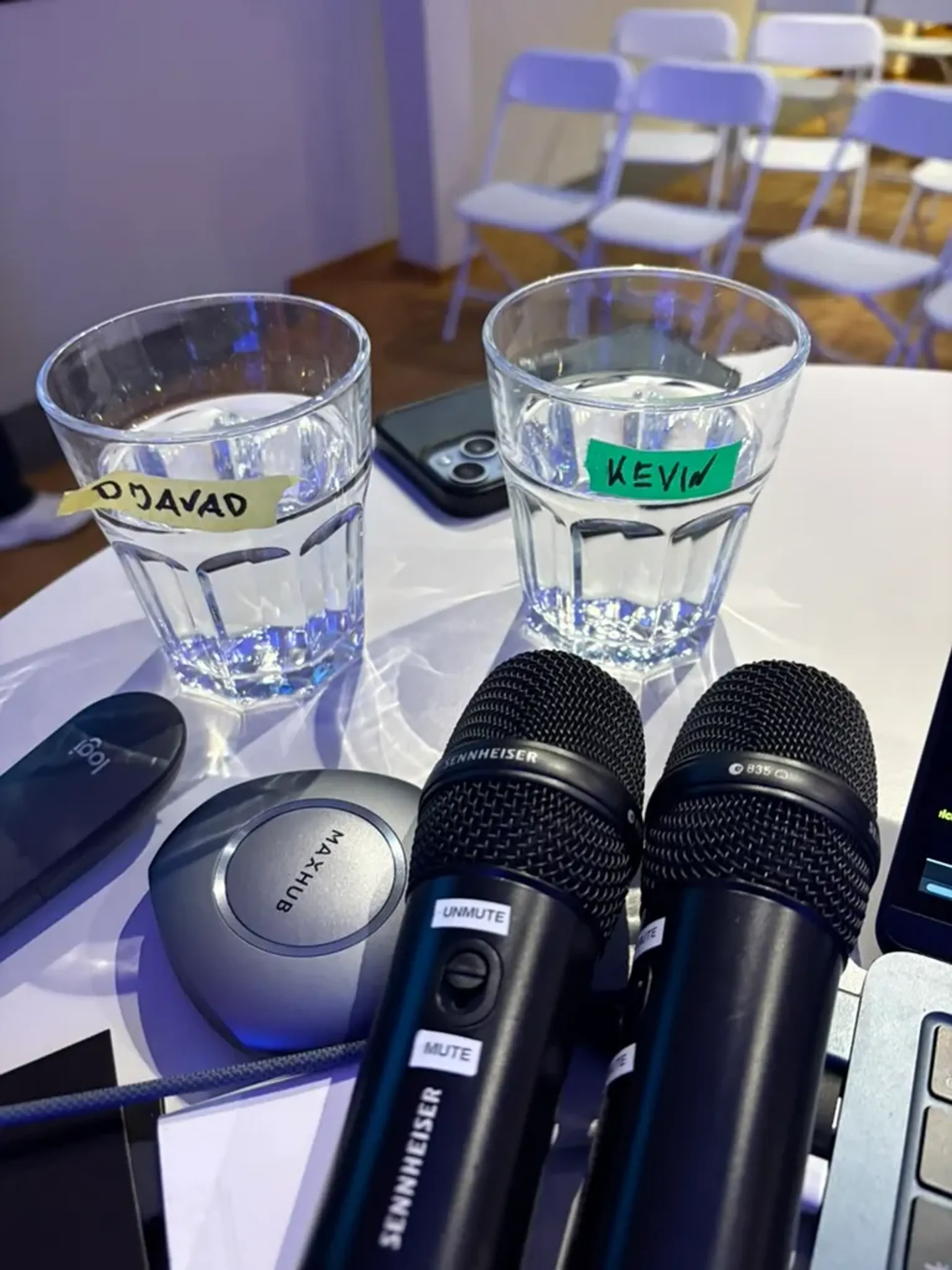 Ingredients for influence: some water and two mics