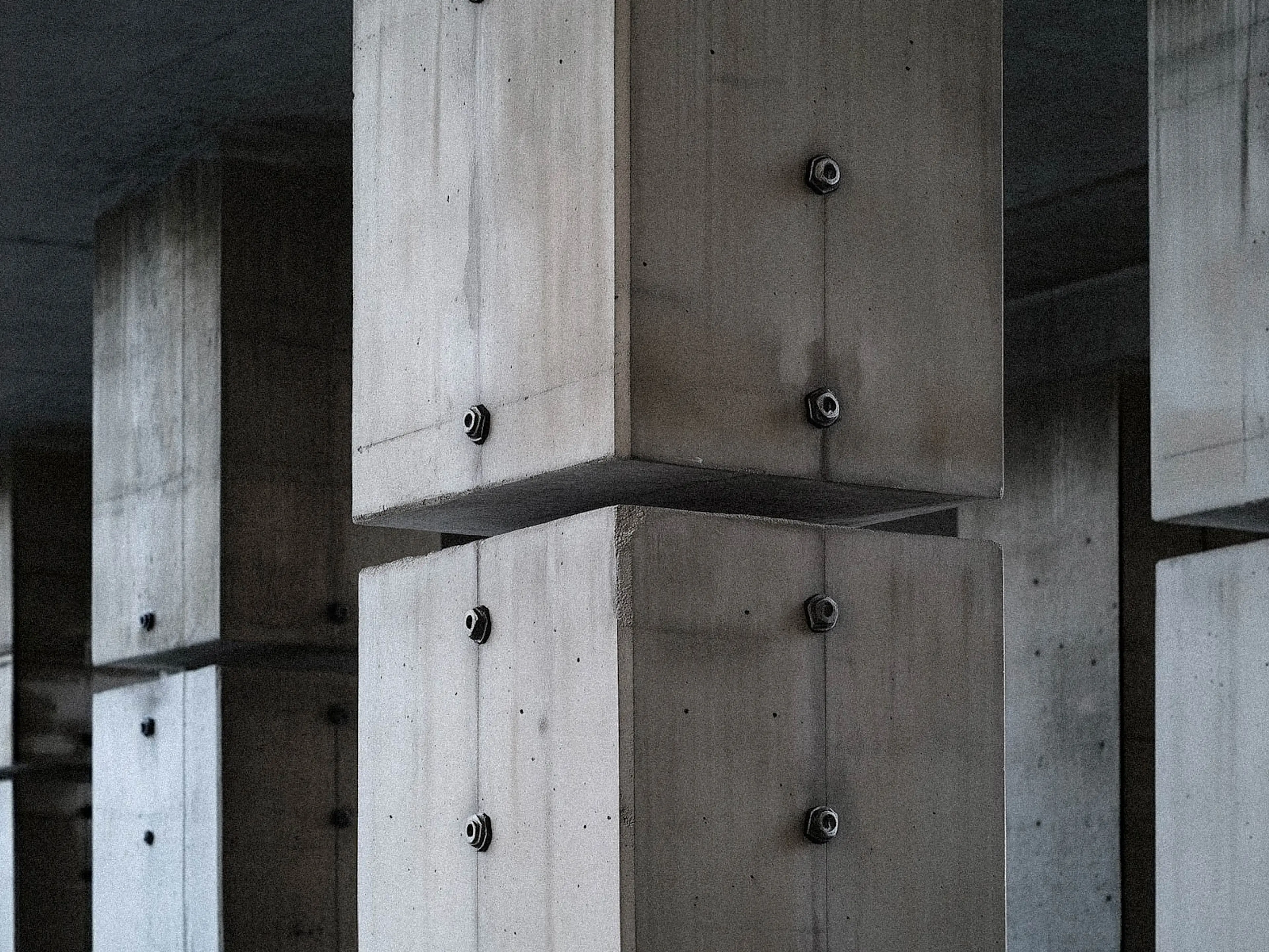 Concrete pillars
