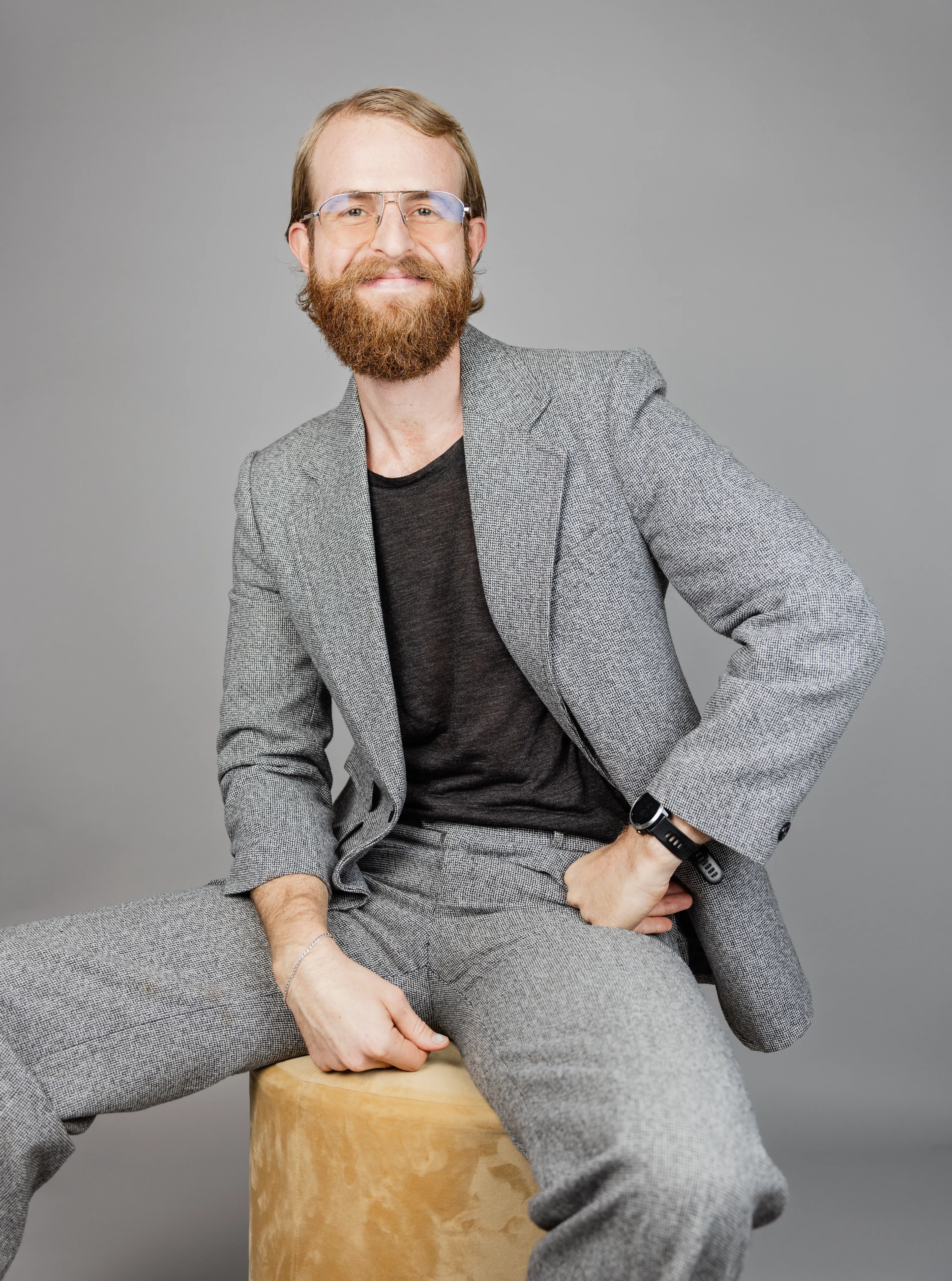 Man with glasses.
