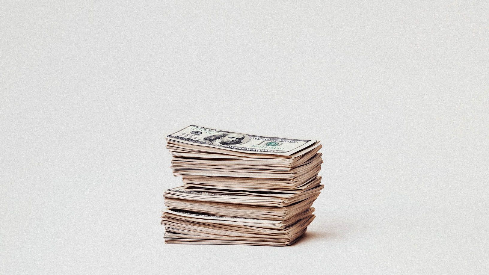 Stack of dollar bills