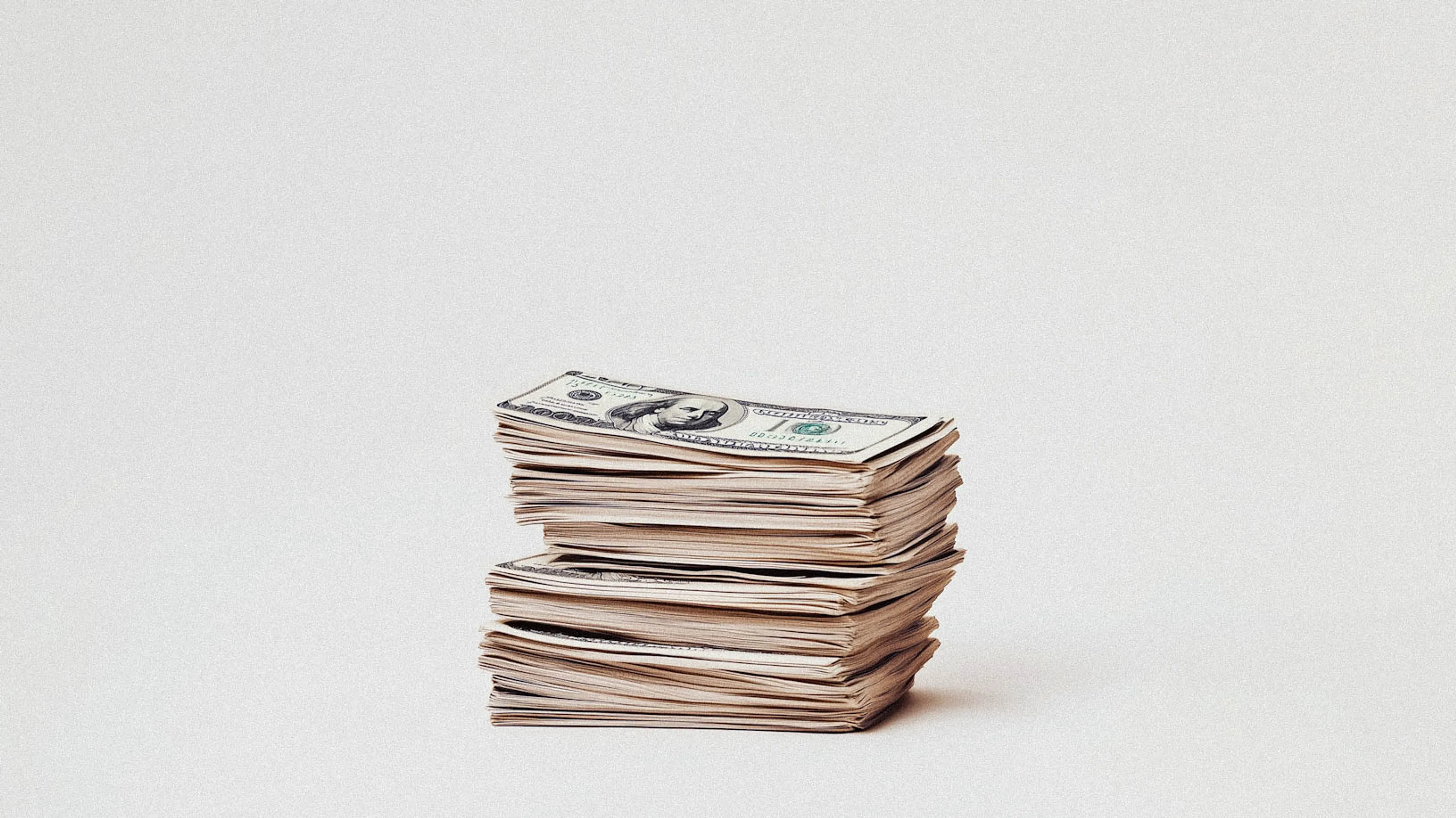 Stack of dollar bills