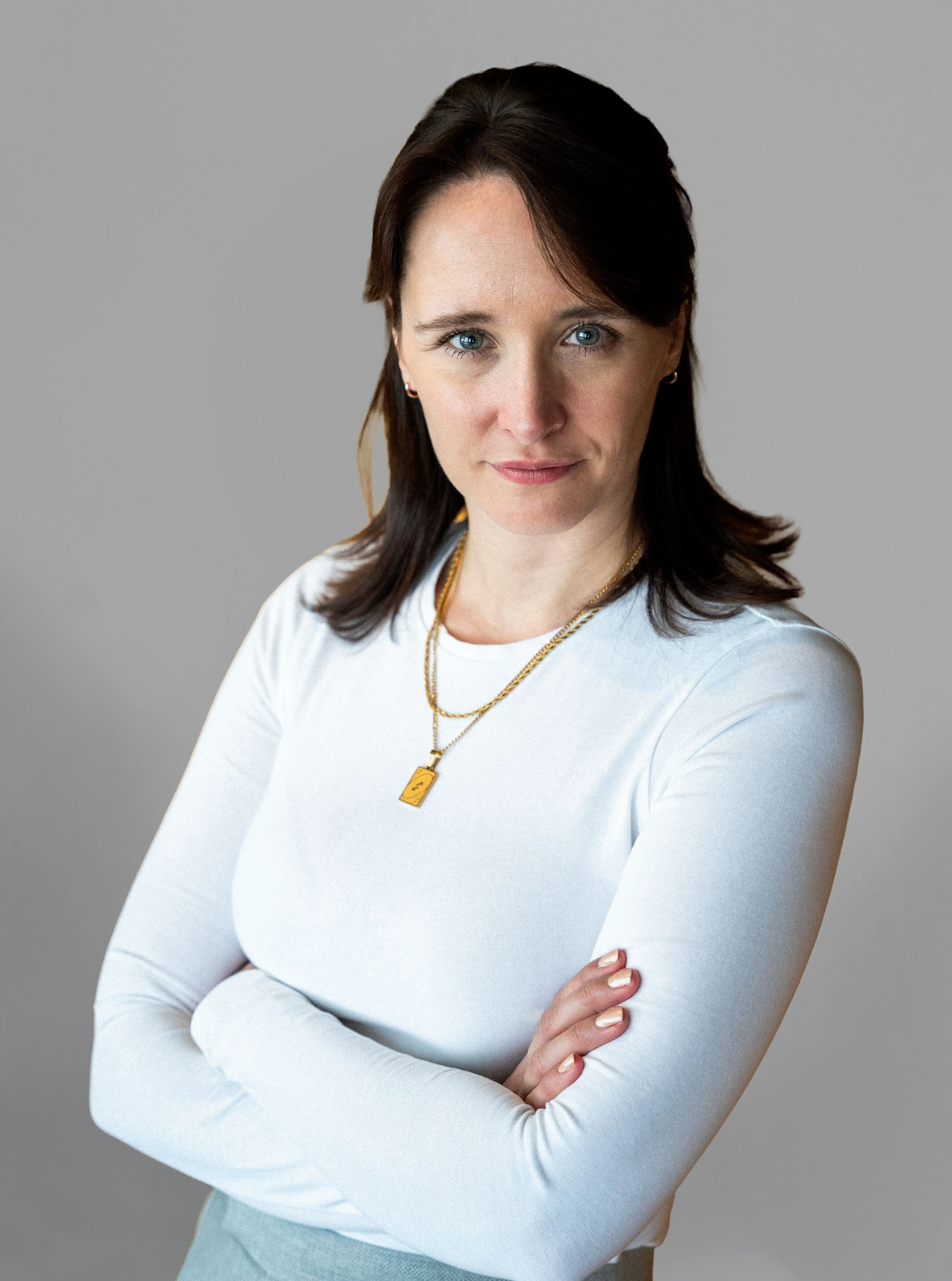 Woman with white shirt
