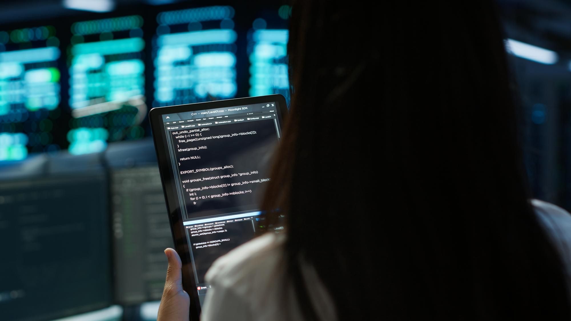 Woman with ipad