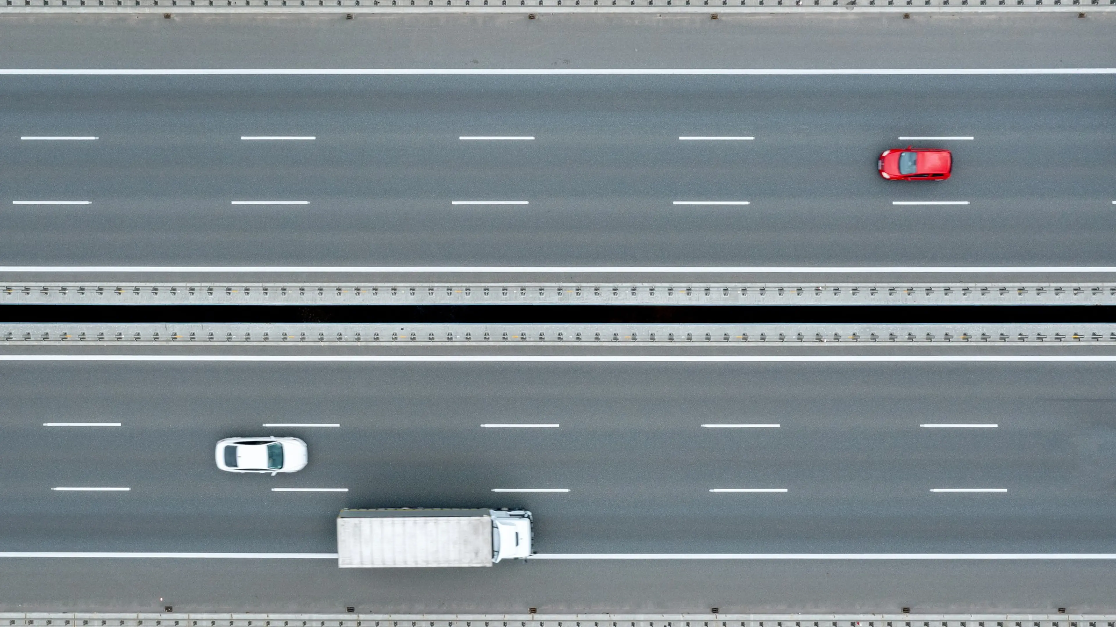 Autonomous driving cars on a highway
