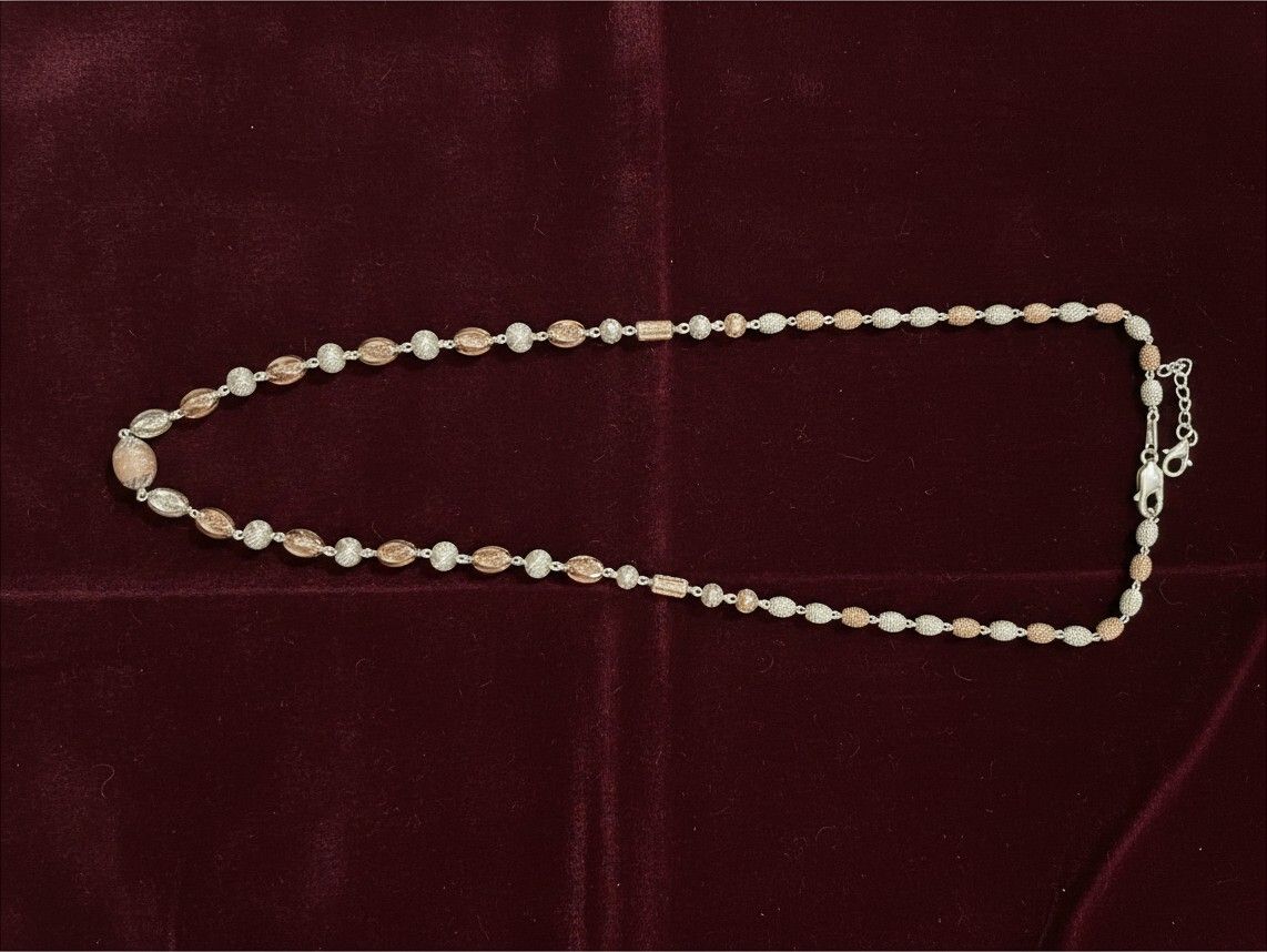 92.5 Rose Gold Cnc Cutting Chain   - 105