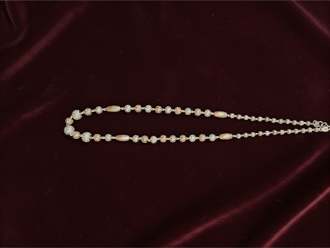 92.5 Rose Gold Cnc Cutting Chain   - 102