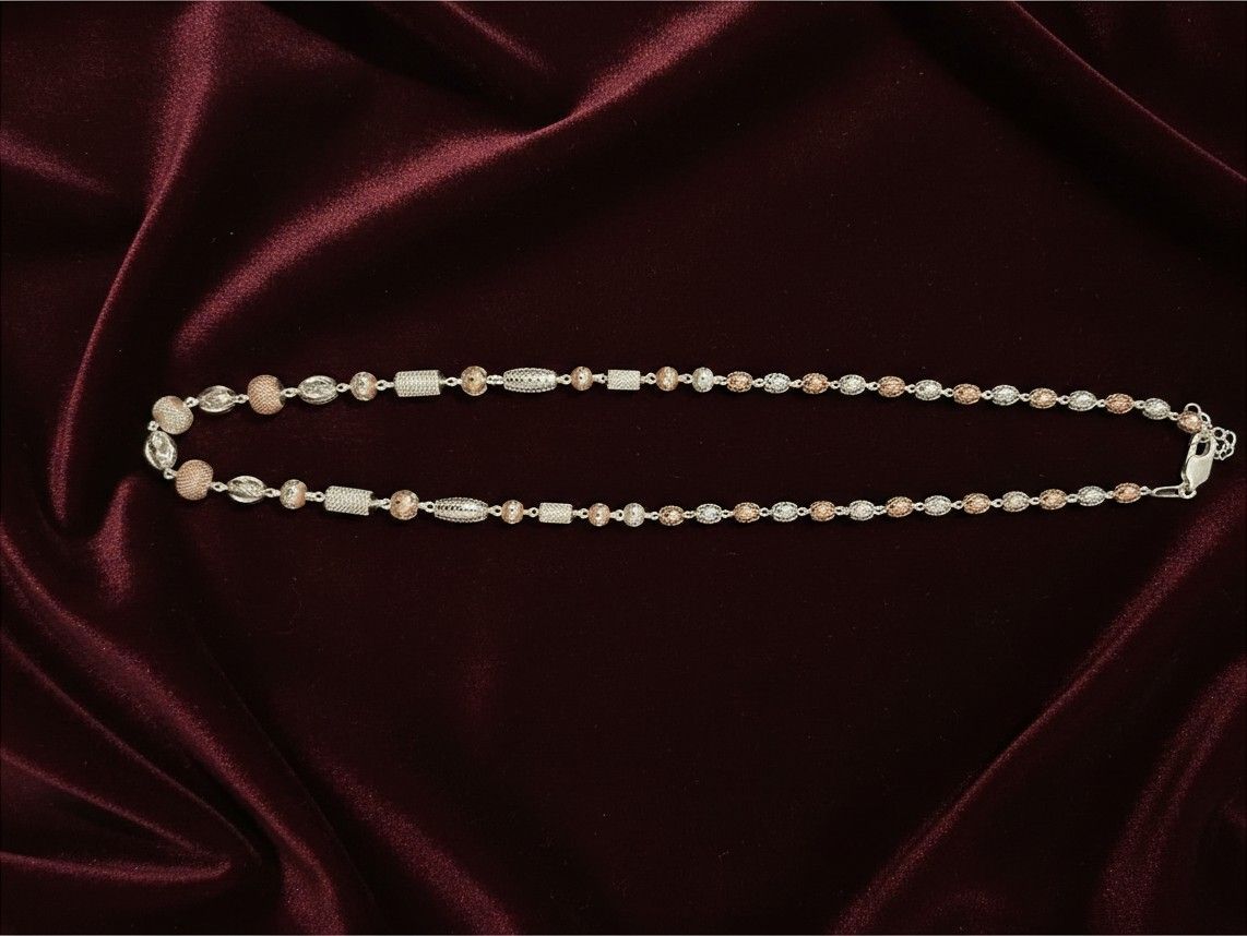 92.5 Rose Gold Cnc Cutting Chain   - 108