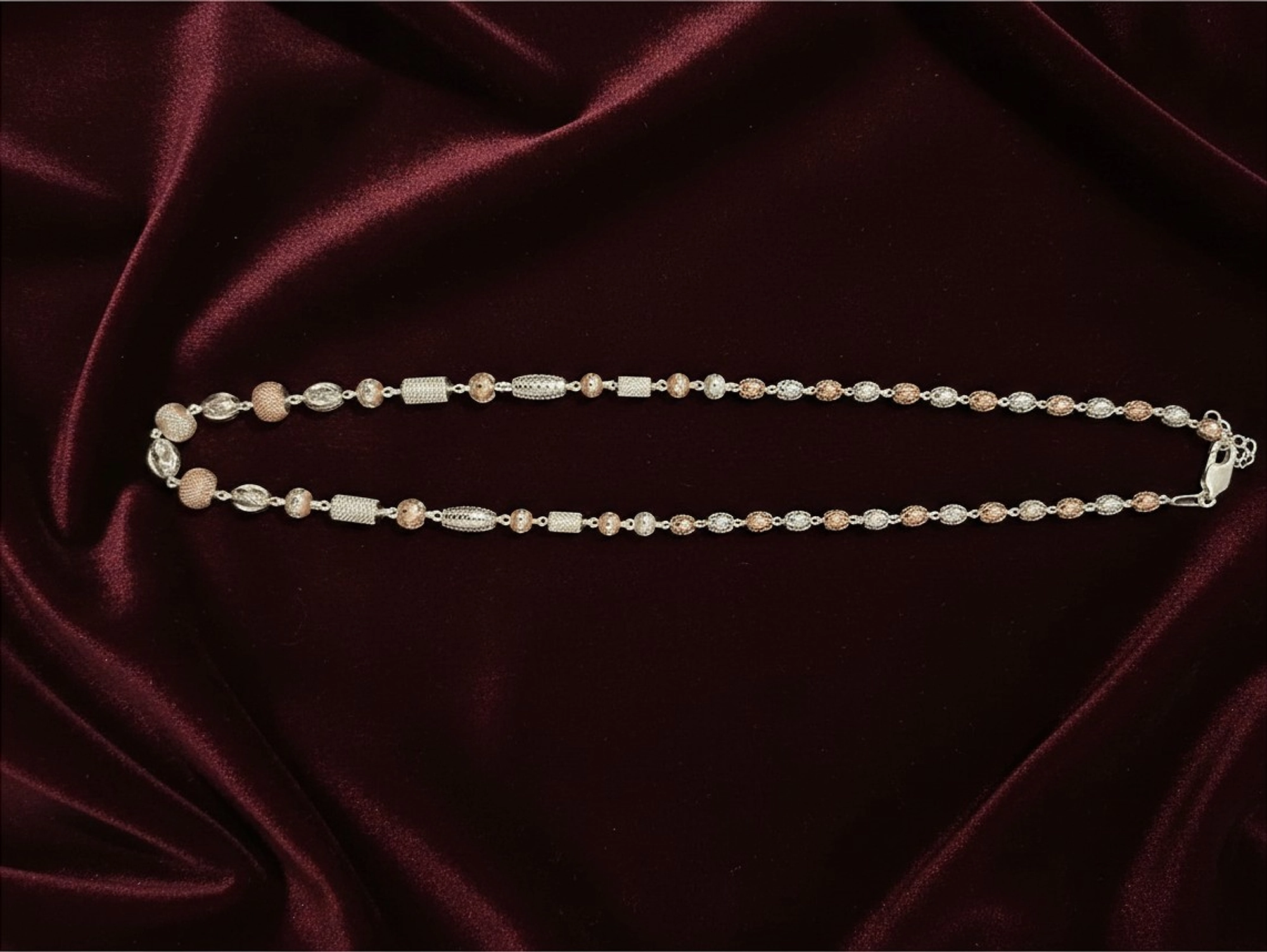 92.5 Rose Gold Cnc Cutting Chain - 108