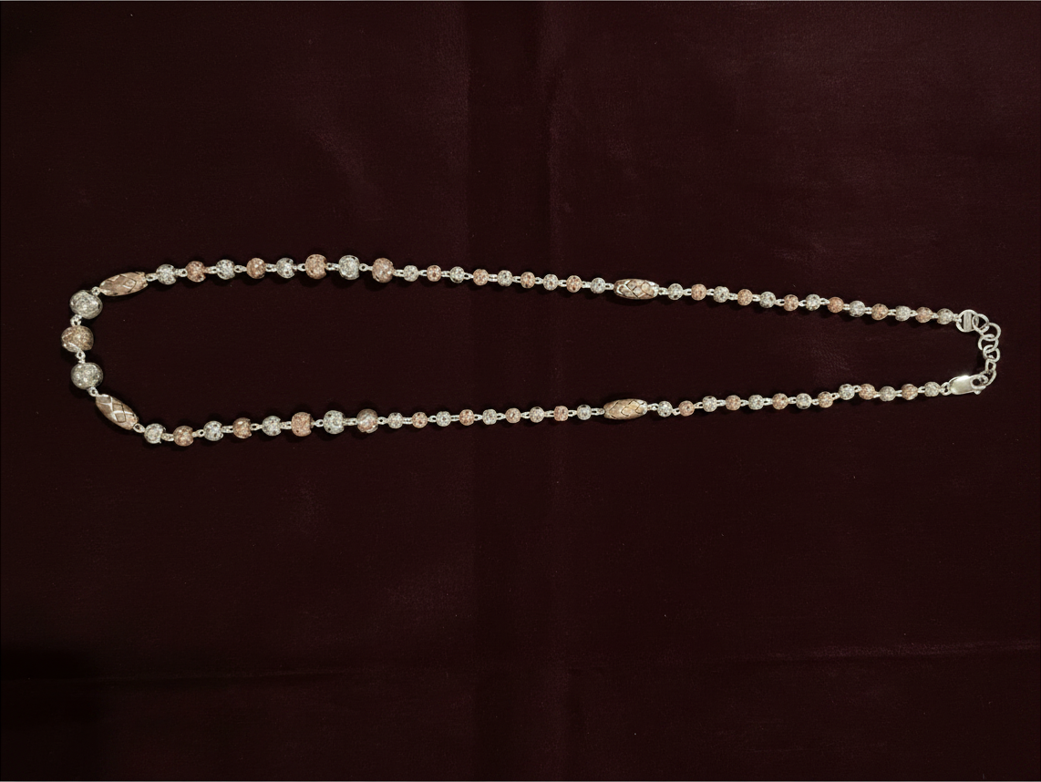 92.5 Rose Gold Cnc Cutting Chain   - 107