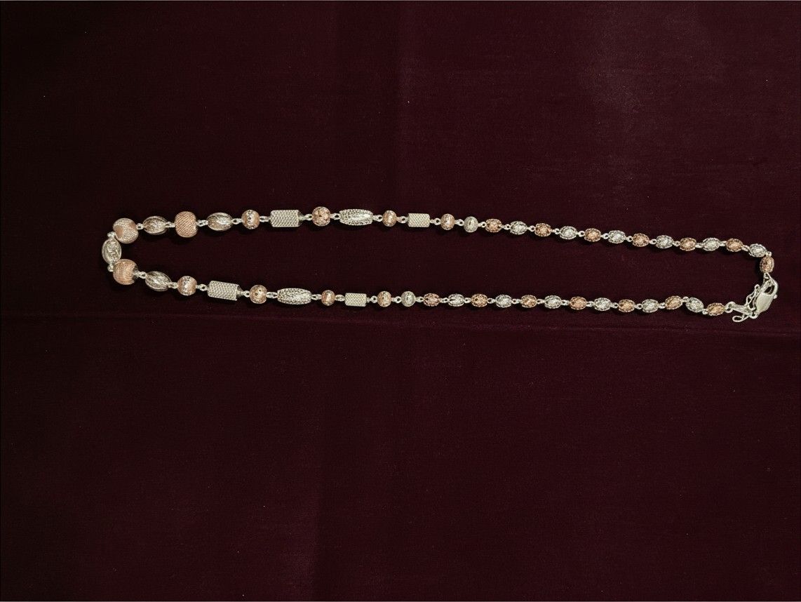 92.5 Rose Gold Cnc Cutting Chain   - 106